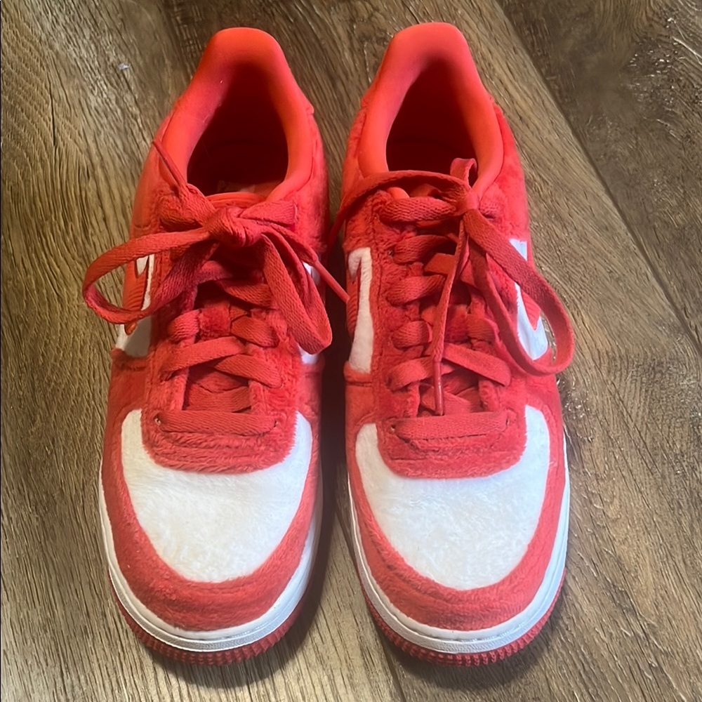 Nike Red and White Sneakers Air Force 1